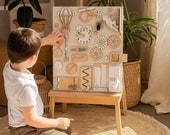 Montessori Busy Board, toddler busy board, best busy board, Montessori Sensory Board, 1st Birthday Gift, Developing Board, Sesnsory toy