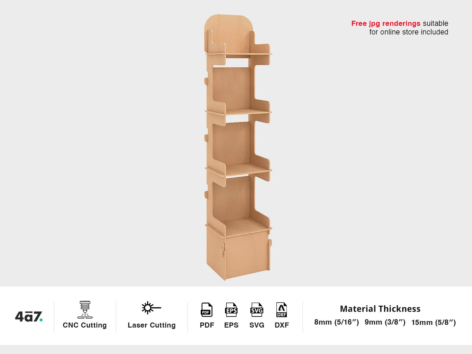 Flatpack Display Stand Vector Suitable for Plywood and Colored Mdf. SVG ...
