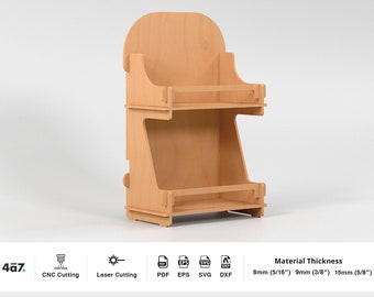 CNC Cut Desktop Display Stand SVG Files: Souvenir Holder (Digital Download)