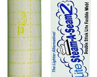 Lite Steam-A-Seam2 Roll 12" x 3 Yards Double Stick Fusible Web  by The Warm Company 12"x108" roll, Best for Collage, Applique