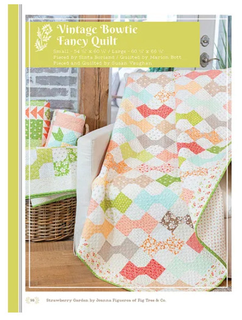 Pre-order Strawberry Garden Quilt Book Fig Tree Quilts-Exp Delivery May 2024 NEWEST Title Joanna Figueroa It's Sew Emma Lori Holt Book image 7
