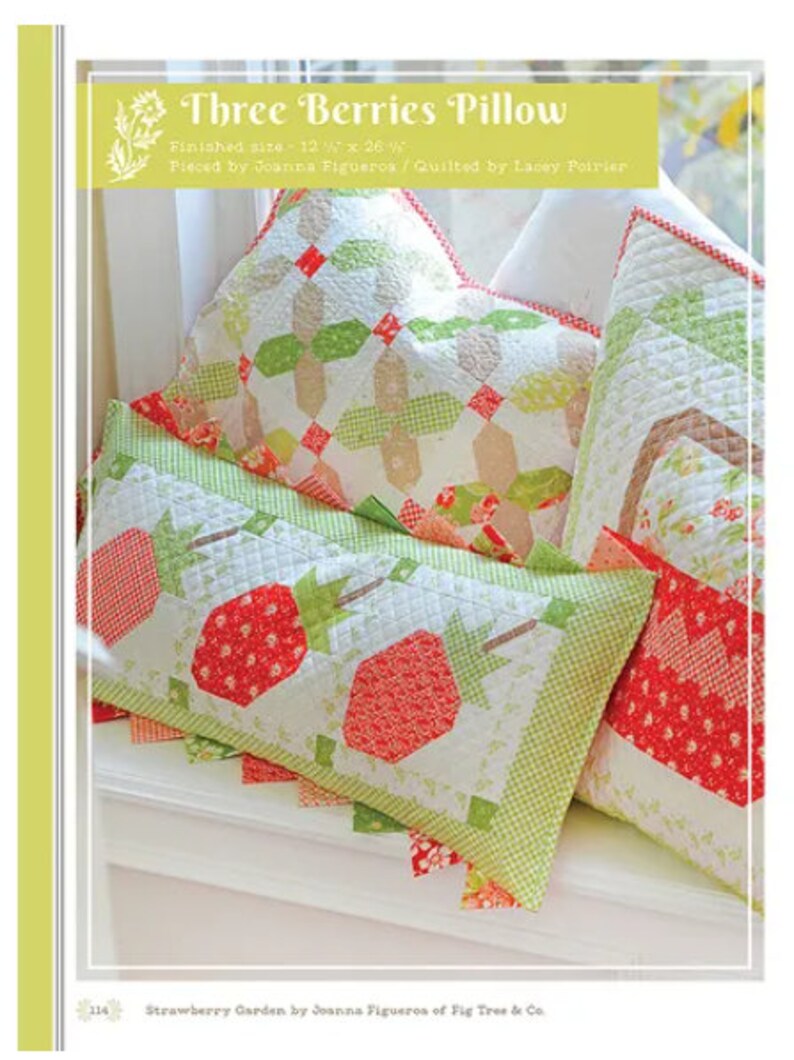 Pre-order Strawberry Garden Quilt Book Fig Tree Quilts-Exp Delivery May 2024 NEWEST Title Joanna Figueroa It's Sew Emma Lori Holt Book image 4