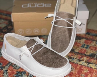 Custom Cowhide Heydudes