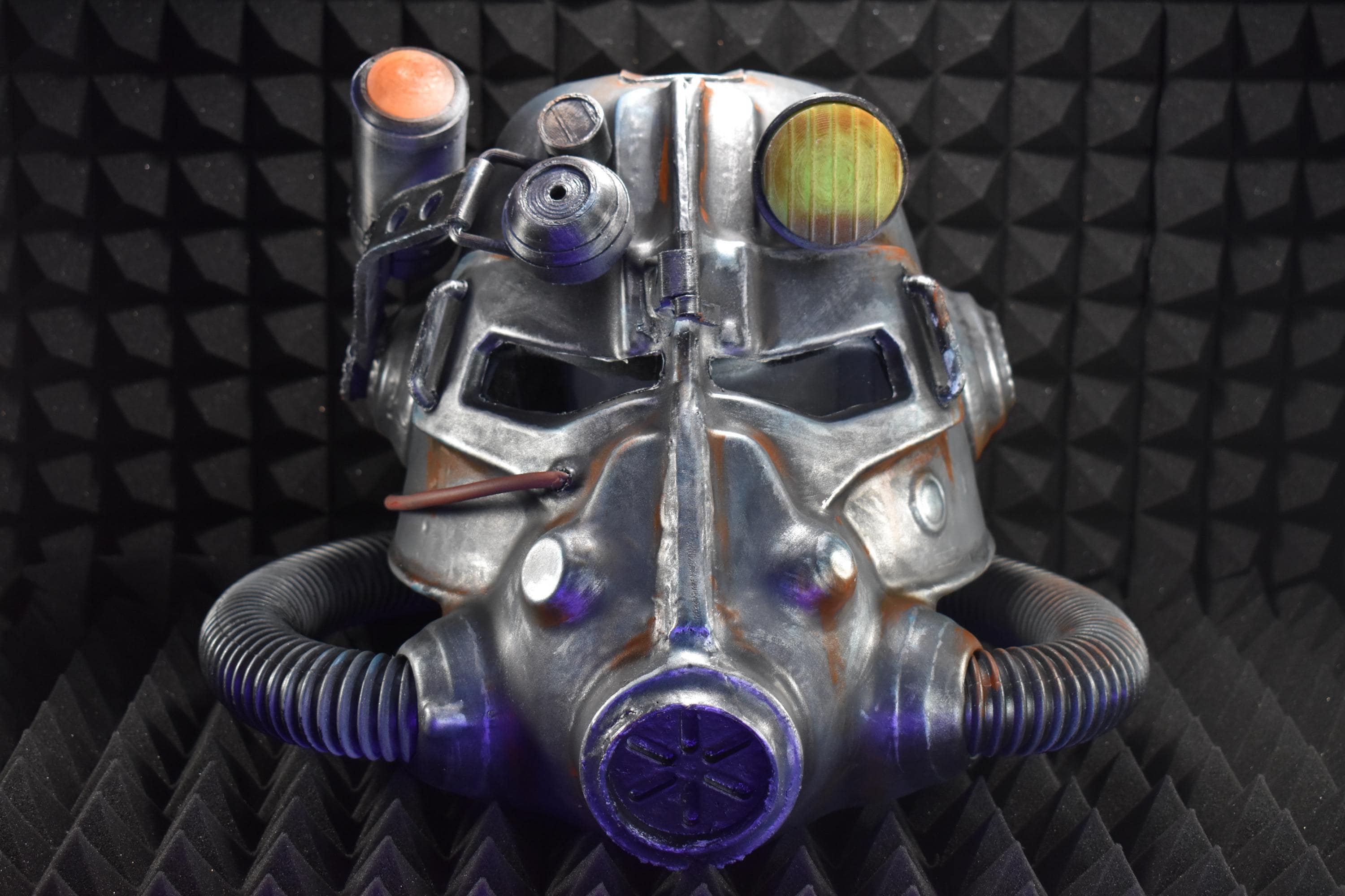 T45d Power Armor Helmet (classic Apocalypse Metal Paint) - Cosplay Replica  - Glow in the Dark Lamp - Vacuumformed + Hand-painted \u0026 Weathered - Etsy  Norway, image size:3000x2000