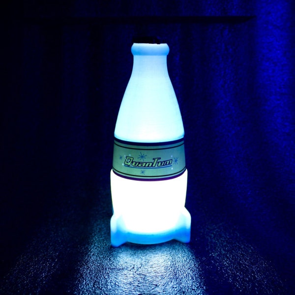 Nuka Quantum Lamp - Luminescent Glow-In-The-Dark Lamp + Cosplay Prop - ON/OFF Removable Light + Cap