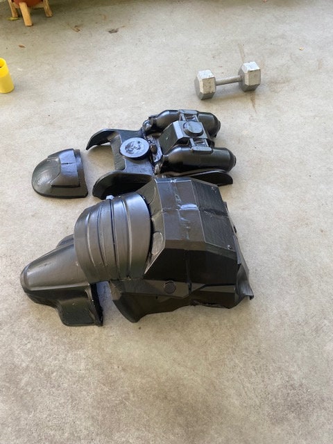 Life-sized T-45d Power Armor Torso Rig Front & Back PARTIALLY ASSEMBLED ...