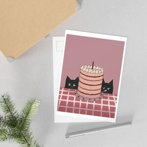 Jolie carte d'anniversaire pour amoureux des chats, carte postale de chat, cadeau d'anniversaire de chat pour chat, carte d'anniversaire de maman pour chat, carte d'anniversaire de papa