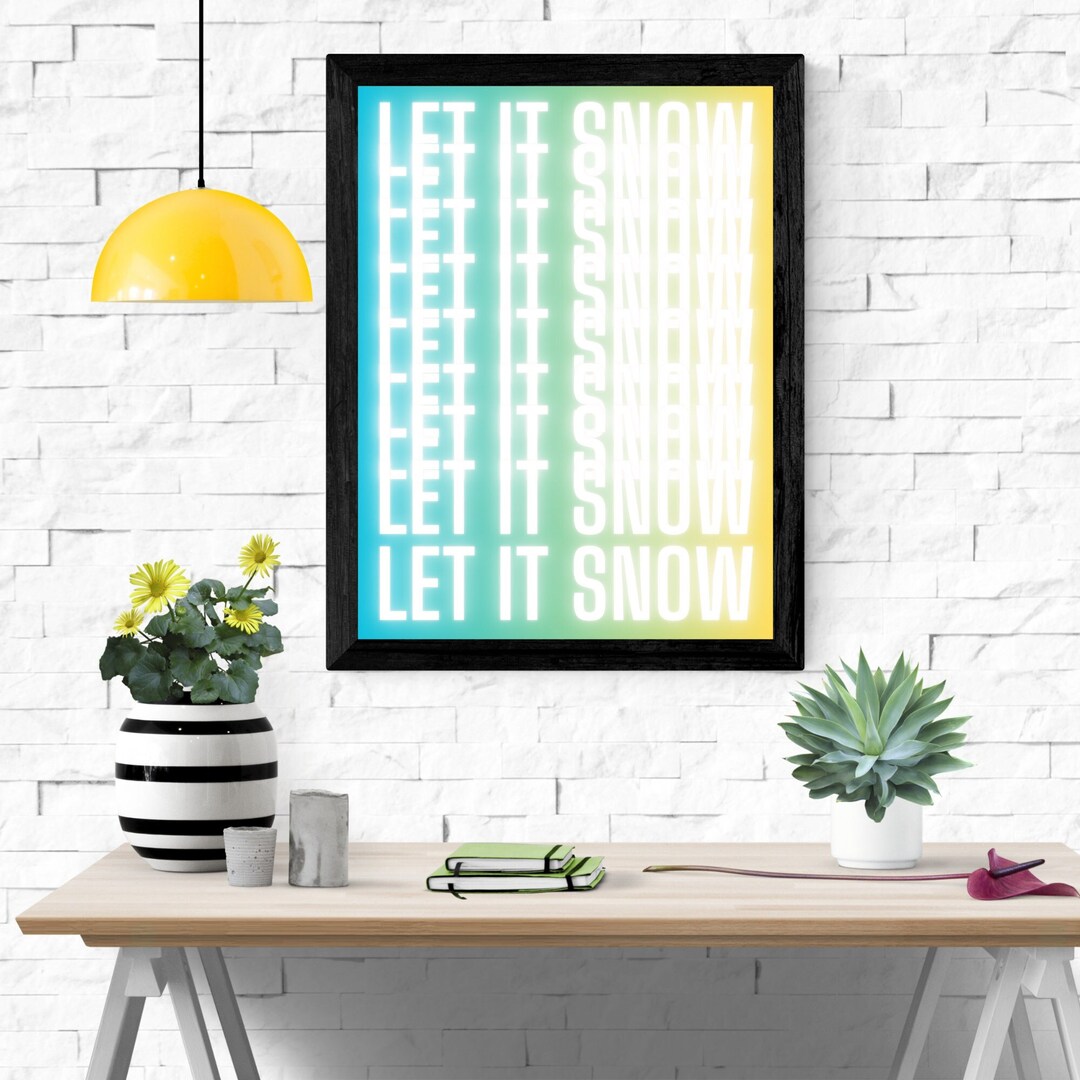 Modern Holiday Wall Art Blue Christmas Wall Art Blue Etsy