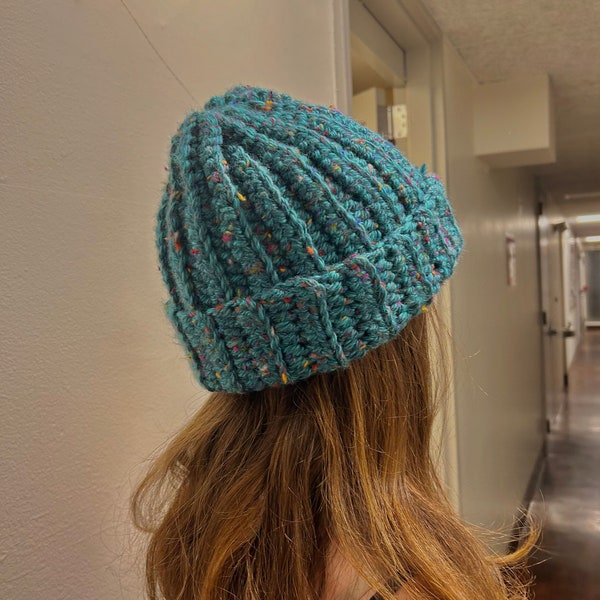 Handmade Teal Beanie