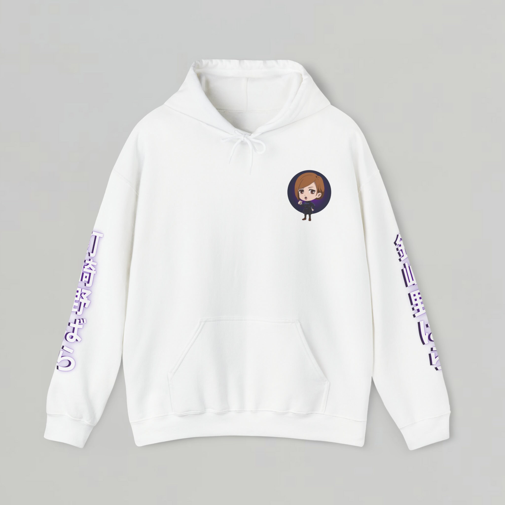 Nobara Kugisaki from Jujutsu Kaisen Hoodie with Dark Blue and Red Background and Multiple Poses Design TS04