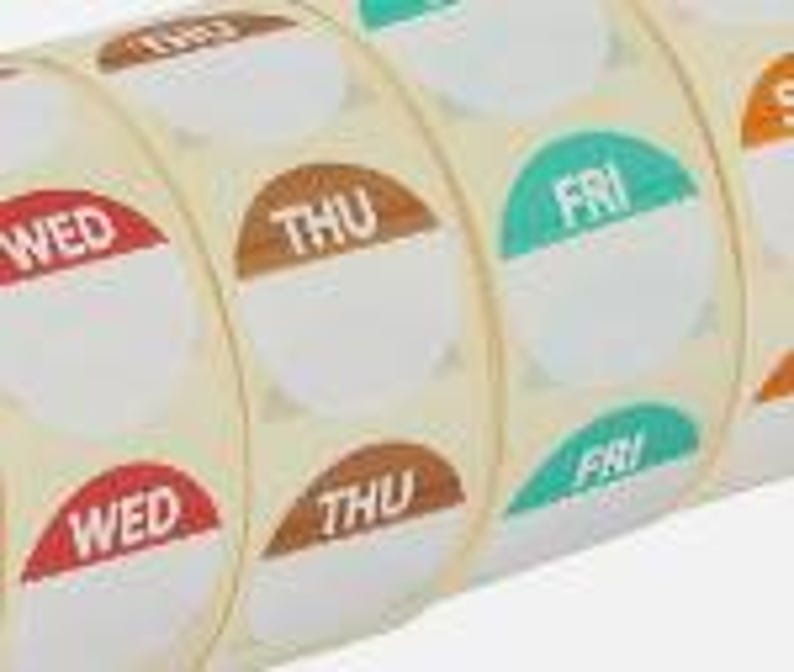 RinseMark™ Day Of The Week And Food Rotation Labels - DayMark Safety - View #5