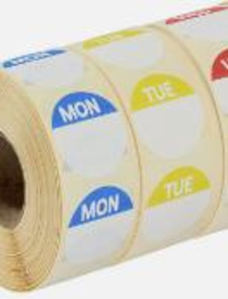 Food Labels Hygiene Catering Labels Day Dot Full Week Stickers Per Day