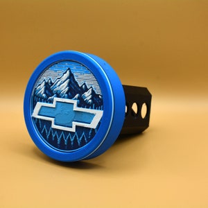 Custom 3D Chevy Logo Trailer Hitch Receiver Cover Plug