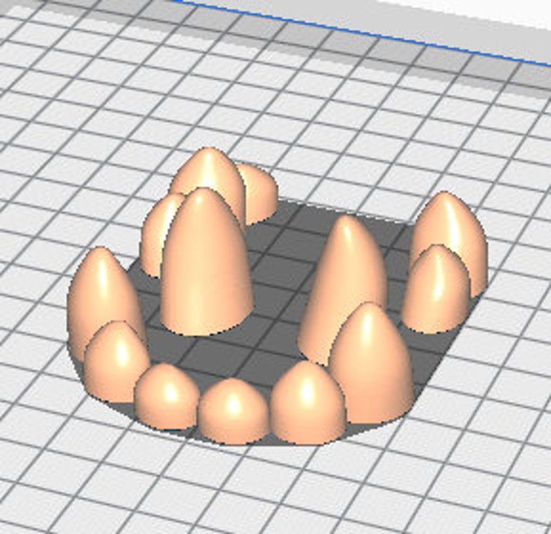 Toony Style Fursuit Teeth for 3D Printing STL DIGITAL DOWNLOAD image 1