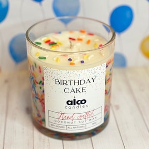 Birthday Candle (8oz) | Birthday Gift | Birthday Cake Scented Candle | Sprinkles Candle | Decorated Candle | Party Decor | Unique Gift