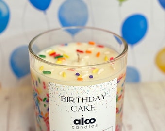 Birthday Candle (8oz) | Birthday Gift | Birthday Cake Scented Candle | Sprinkles Candle | Decorated Candle | Party Decor | Unique Gift