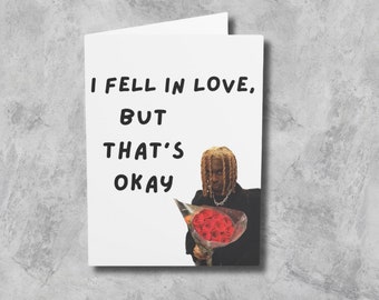 Playboi Carti Valentines Day Card With White Envelope | "Fell in love" Song | Perfect gift for him or her