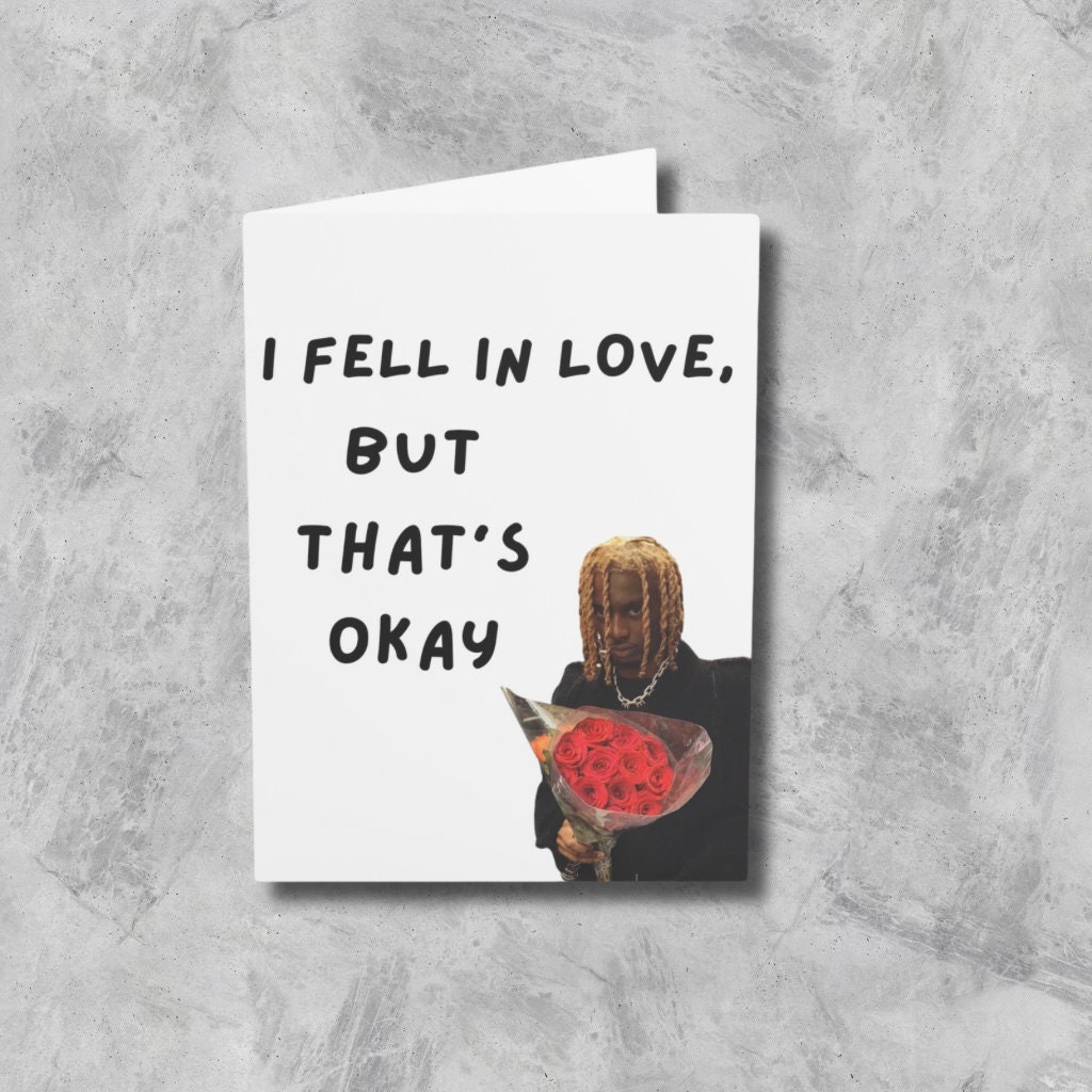 Playboi Carti Valentines Day Card With White Envelope fell in Love Song Perfect Gift for Him or