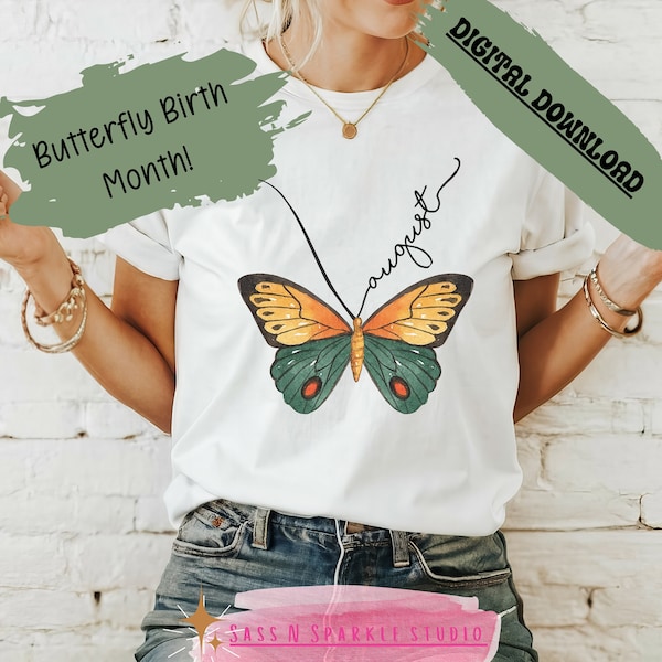 Butterfly Birth Month digital download png gift present mom mama mother horoscope cottage core nature insect December shirt sweatshirt top