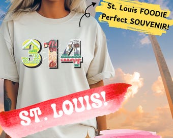 314 area code STL St Louis Retro Graphic Unisex foodie T-Shirt gift present Mothers Day souvenir Vintage graduation Graphic Tee fathers day