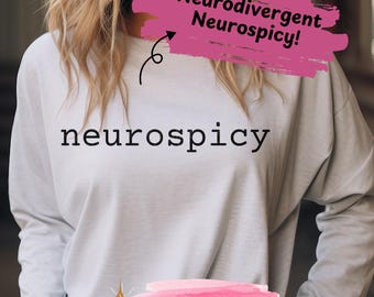 Neurospicy Neurodivergent autistic on the spectrum special autism trendy retro gift png clipart digital download  dtf svg humor top seller