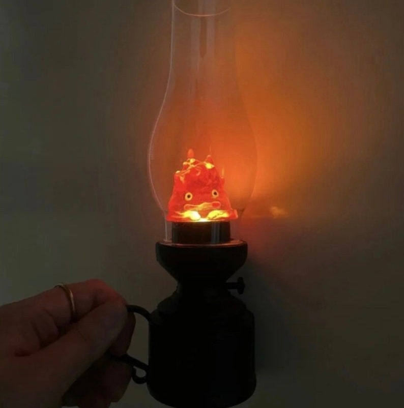 Vintage Fire Flame Devil Night Light Calcifer Candle Lamp Etsy