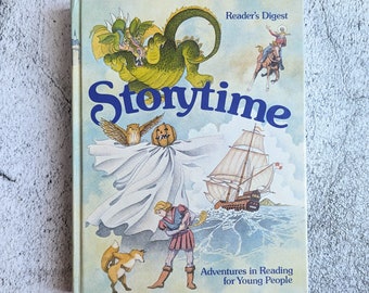 Vintage 1982 Reader's Digest Storytime Book, Adventures in Reading for Young People, Vintage Children's Book