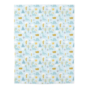 Blue Dinosaur Baby Swaddle Blanket