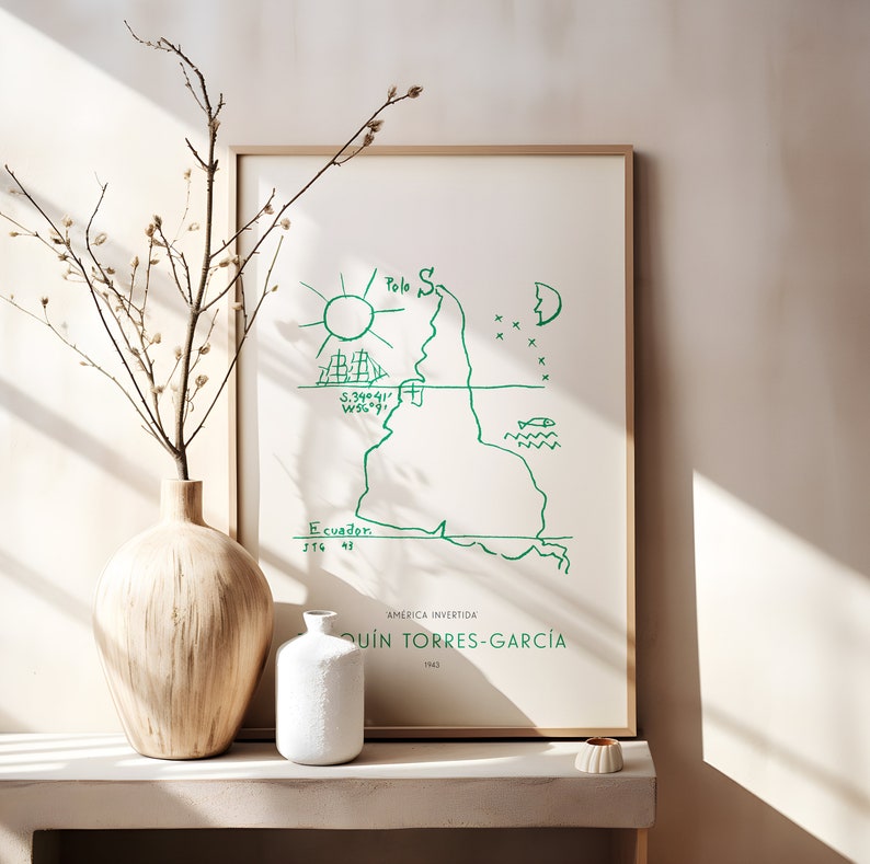 América Invertida Green Joaquín Torresgarcía Museumquality Matte Paper Poster Fast Shipping Etsy América Invertida Green Joaquín Torresgarcía Museumquality Matte Paper Poster Fast Shipping Etsy
