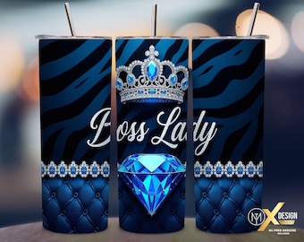 Luxury Tumbler Wrap, Glam Bling Design, Diamond Fashion Tumbler, Classy 20oz Tumbler Wrap, Boss Lady Sublimation, Elegant Tumbler Wrap