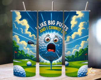 Funny Golf Saying Tumbler Wrap: 20oz Skinny Tumbler Sublimation (PNG Digital Download)