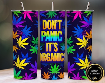 No te asustes, es un envoltorio orgánico para vaso de marihuana, vaso delgado de 20 oz, sublimación, descarga instantánea, vaso de marihuana, diseño de sublimación