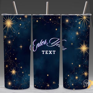 Descarga de diseño de vaso de 20 oz con constelación de noche estrellada, producto digital PNG celestial, diseño envolvente de vaso con mapa estelar de 300 DPI