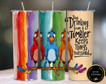 Funny Day Drinking Tumbler Wrap PNG: Sarcastic Sublimation Design (Digital Download 300 DPI)