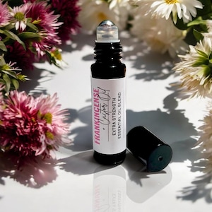 Castor Oil & Frankincense Resin Roller - Organic Cold Pressed Hexane Free Castor infused with Max Strength Frankincense Boswellia Essential