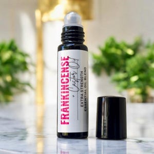 Castor Oil & Frankincense Under Eye Rollerball, Organic Cold Pressed Castor Oil infused with Max Strength Frankincense Resin Essential Oil