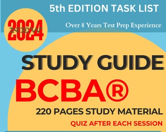 2024 BCBA Exam Study Guide | Newest Version | Engaging Content | Comprehensive Explanations | BCBA Exam Prep | 5th Edition Task List