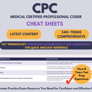 CPC Cheat Sheets: Medical Coding Terminology (PDF)