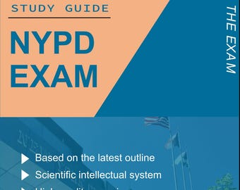 May include: A study guide for the NYPD exam. The guide is described as professional and effective. It is based on the latest outline, includes a scientific intellectual system, high-quality exercises, and detailed answers and analysis.