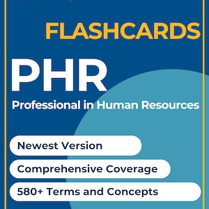 PHR Karteikarten | 2025 Professional in Personalwesen | 580+ Schlüsselbegriff | Neuester Inhalt