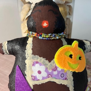 Halloween art doll, Halloween doll, you are beautiful doll, Halloween decoration, fabric doll, handmade doll, painting doll,handmade doll