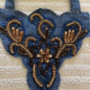 Fabric necklace, two sides statement necklace, bib necklace, embroidery necklace, textile necklace,beaded necklace, fabric jewelry,