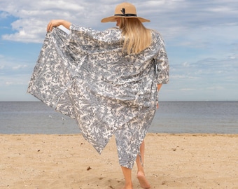 Bata kimono de algodón para mujer SHEENA