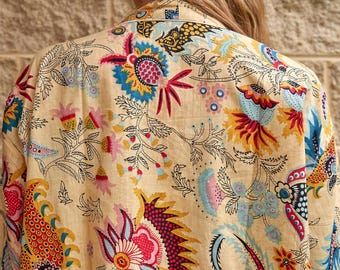 Bata kimono 100 % algodón 'Frida's Radiance'
