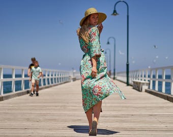 Bata kimono 100 % algodón de Weekend Escapades