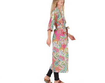 A Splash of Florals' 100% Cotton Kimono Robe