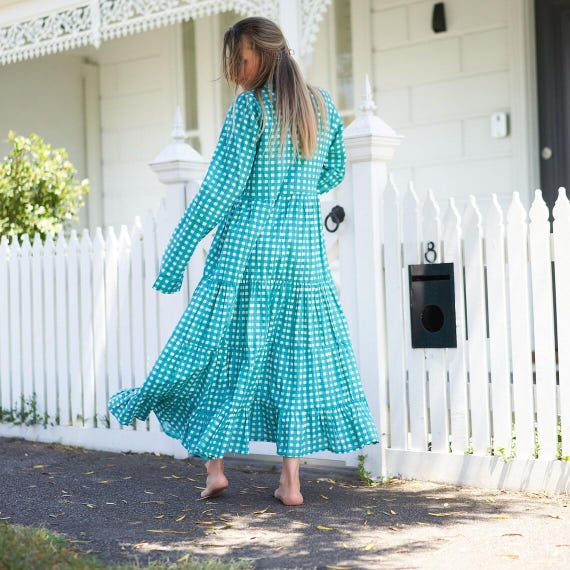 100 cotton maxi dresses Hoda Long Dress