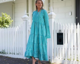 Vestido longo 100% algodão Coastal Comfort