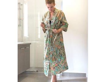 Bata de baño 'Kimono Serenity Garden' 100% algodón