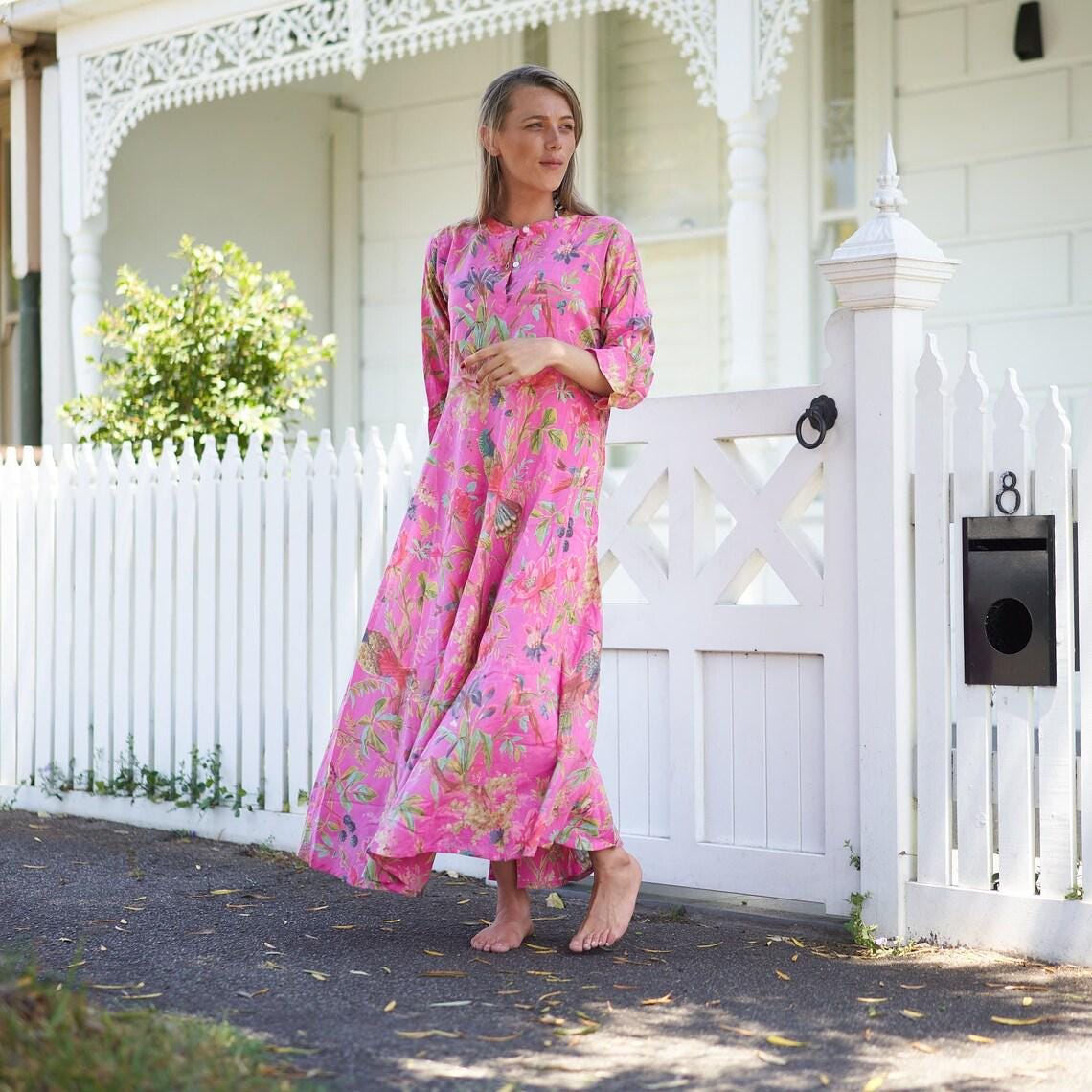 Womens 100 Cotton Maxi Dress - Etsy